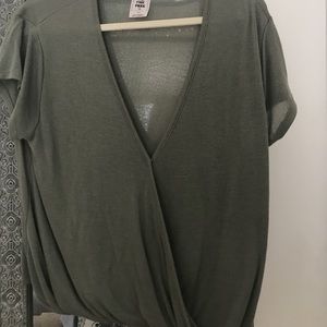 Green free people top